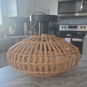 Natural Rattan and Bamboo Pendant Light Fixture